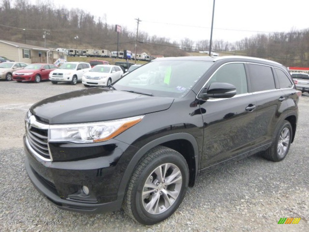 Attitude Black Metallic 2015 Toyota Highlander XLE AWD Exterior Photo #100093825