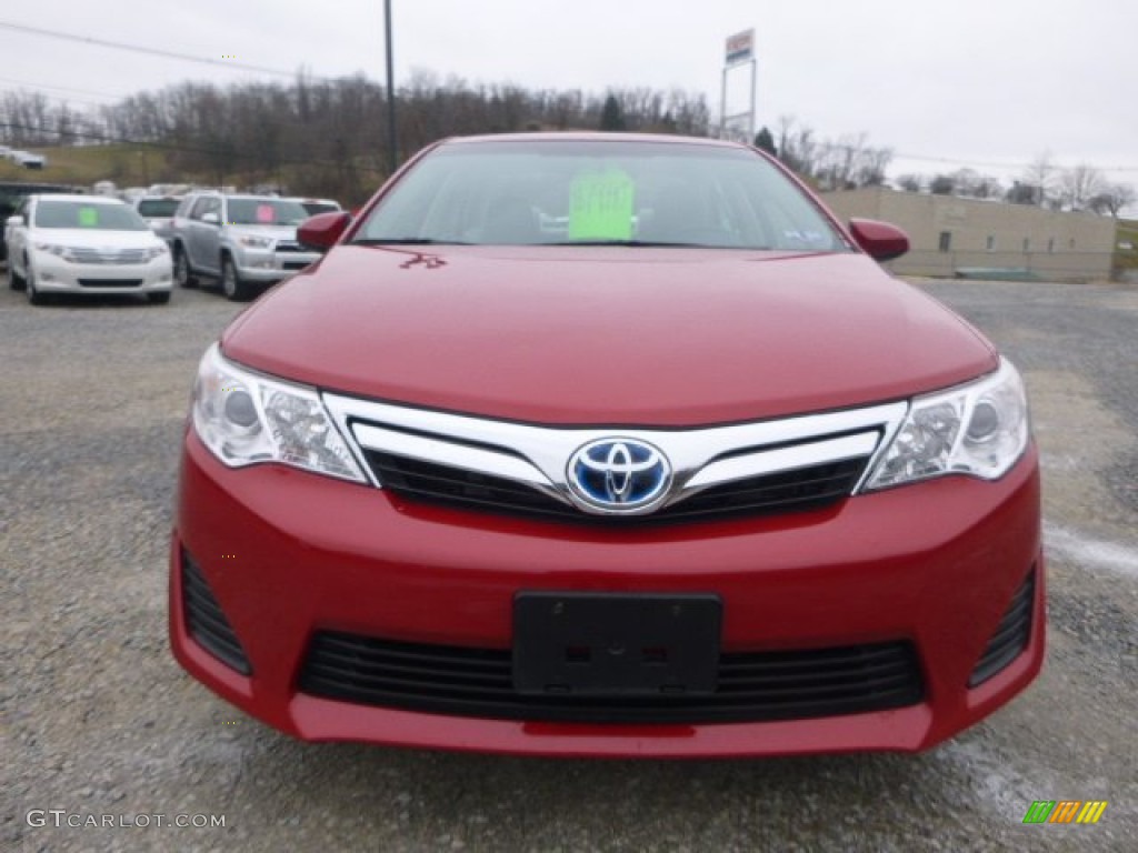 2012 Camry Hybrid LE - Barcelona Red Metallic / Light Gray photo #2