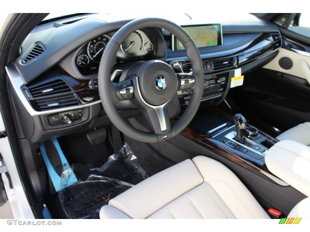 Ivory White Interior 2015 BMW X5 xDrive50i Photo #100100233