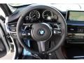 Ivory White 2015 BMW X5 xDrive50i Steering Wheel