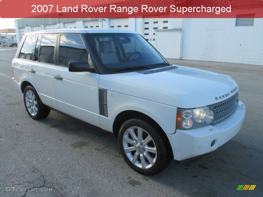 2007 Range Rover Supercharged - Chawton White / Ivory/Black photo #1