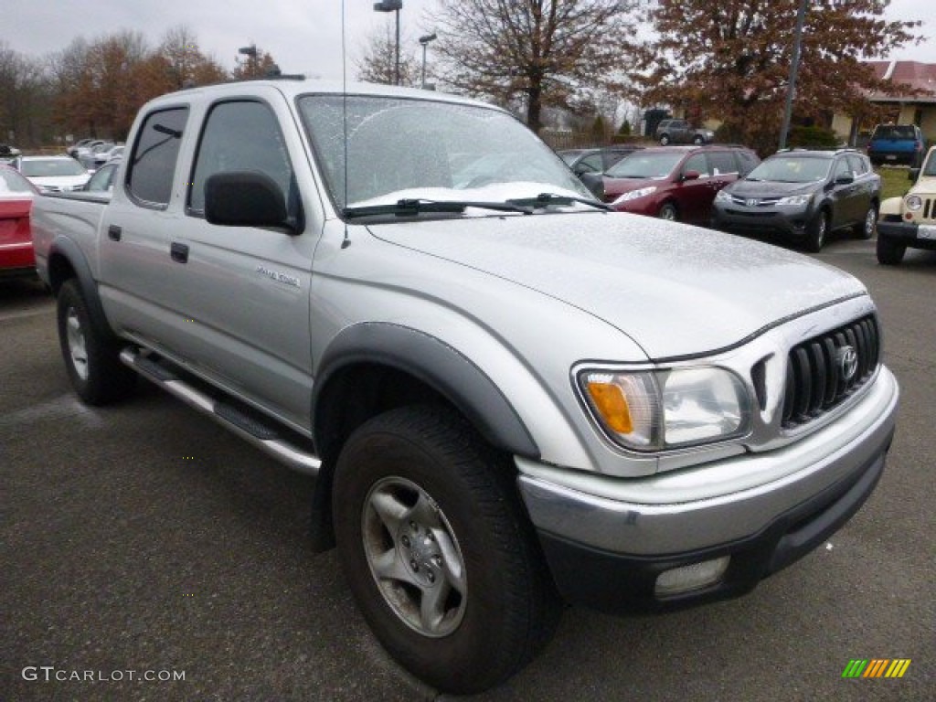 2003 Tacoma V6 Double Cab 4x4 - Lunar Mist Silver Metallic / Charcoal photo #1