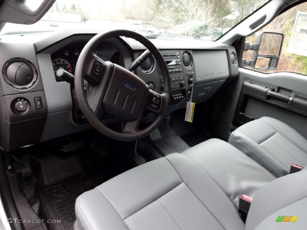 Steel Interior 2015 Ford F350 Super Duty XL Super Cab 4x4 Photo #100109528