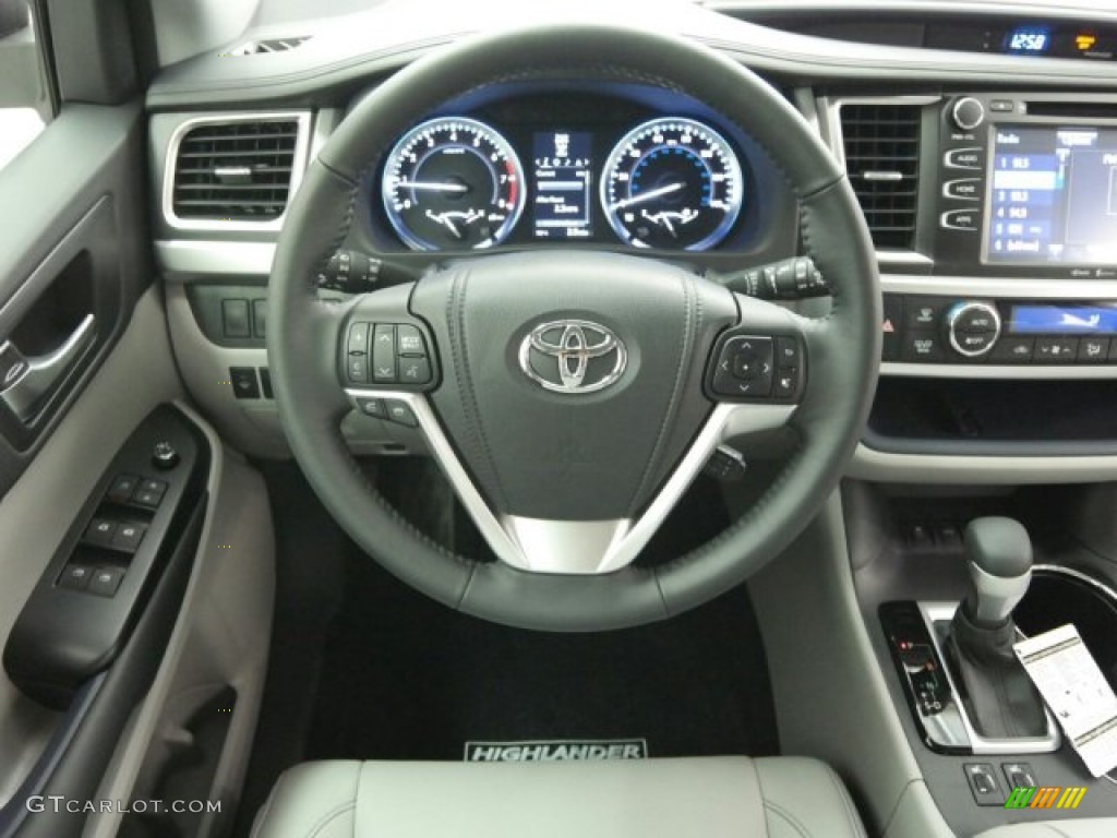 2015 Toyota Highlander XLE Ash Steering Wheel Photo #100112936