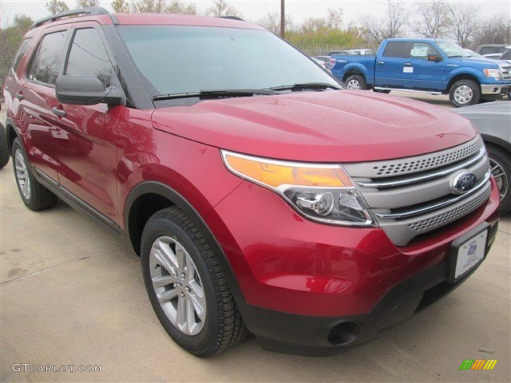 2015 Explorer FWD - Ruby Red / Medium Light Stone photo #1