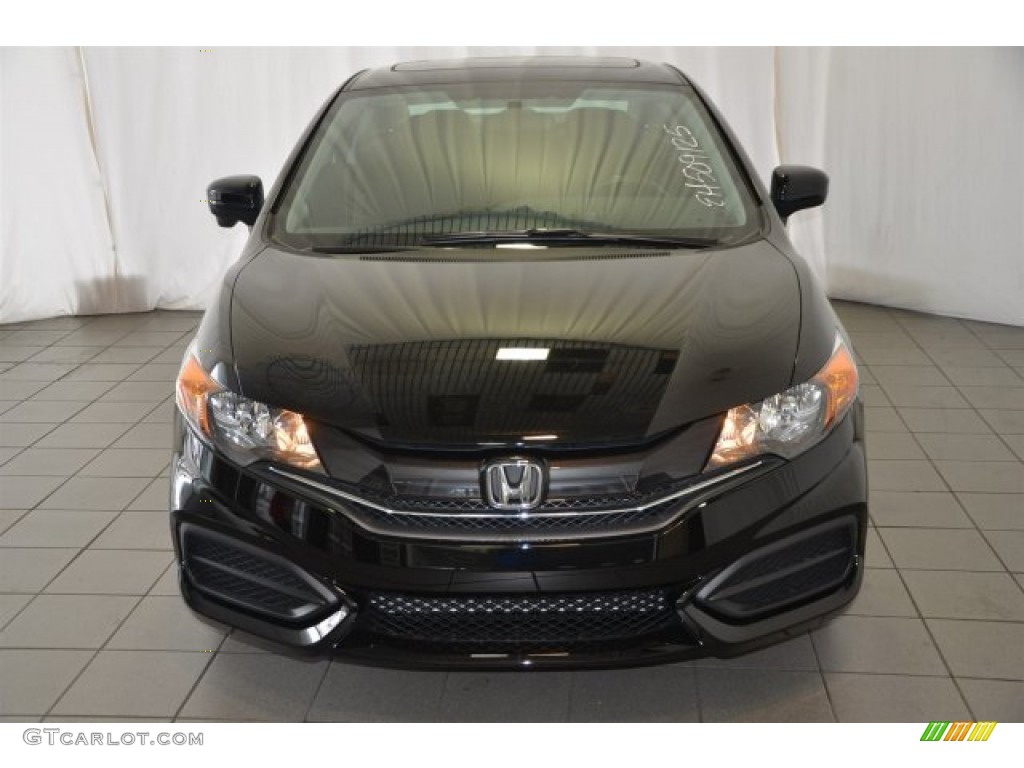 2015 Civic EX Coupe - Crystal Black Pearl / Black photo #2