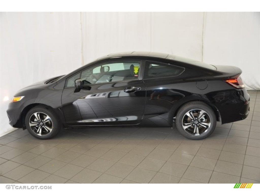 2015 Civic EX Coupe - Crystal Black Pearl / Black photo #7