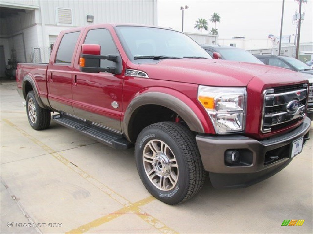 2015 F250 Super Duty King Ranch Crew Cab 4x4 - Ruby Red / King Ranch Mesa Antique Affect/Adobe photo #1