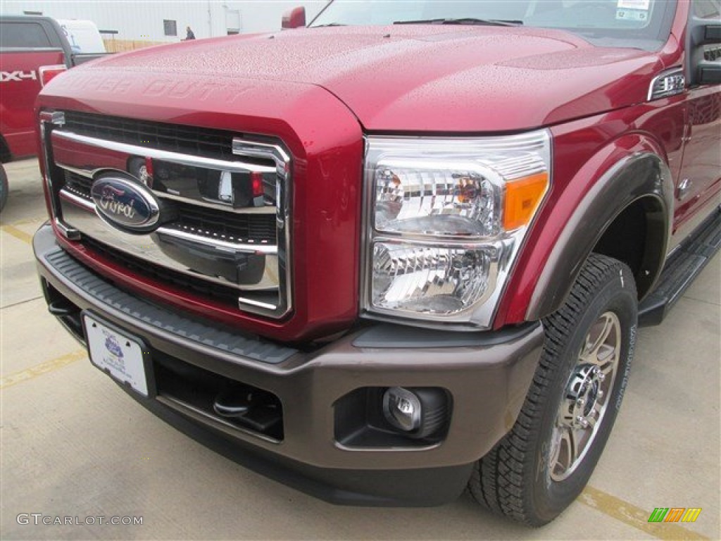 2015 F250 Super Duty King Ranch Crew Cab 4x4 - Ruby Red / King Ranch Mesa Antique Affect/Adobe photo #4