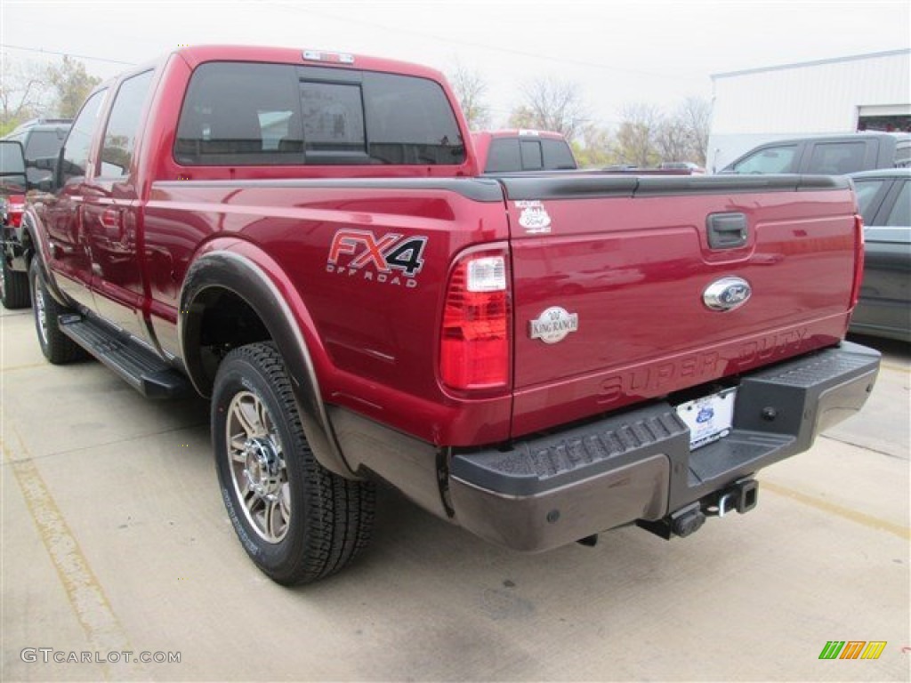 2015 F250 Super Duty King Ranch Crew Cab 4x4 - Ruby Red / King Ranch Mesa Antique Affect/Adobe photo #7
