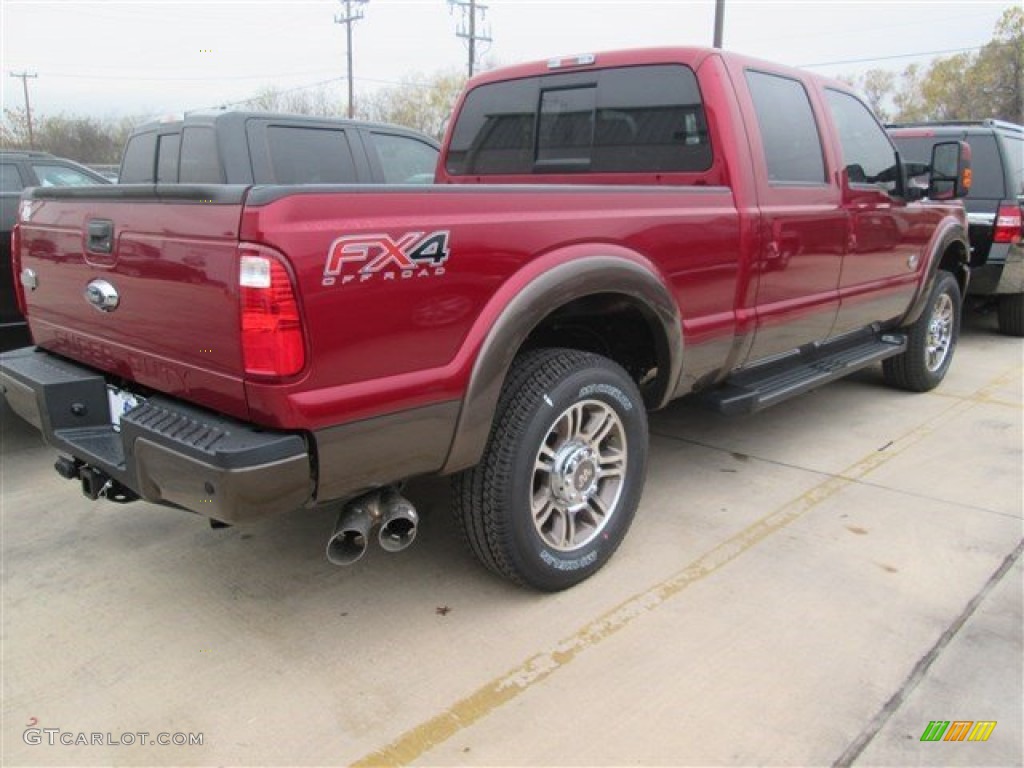 2015 F250 Super Duty King Ranch Crew Cab 4x4 - Ruby Red / King Ranch Mesa Antique Affect/Adobe photo #9