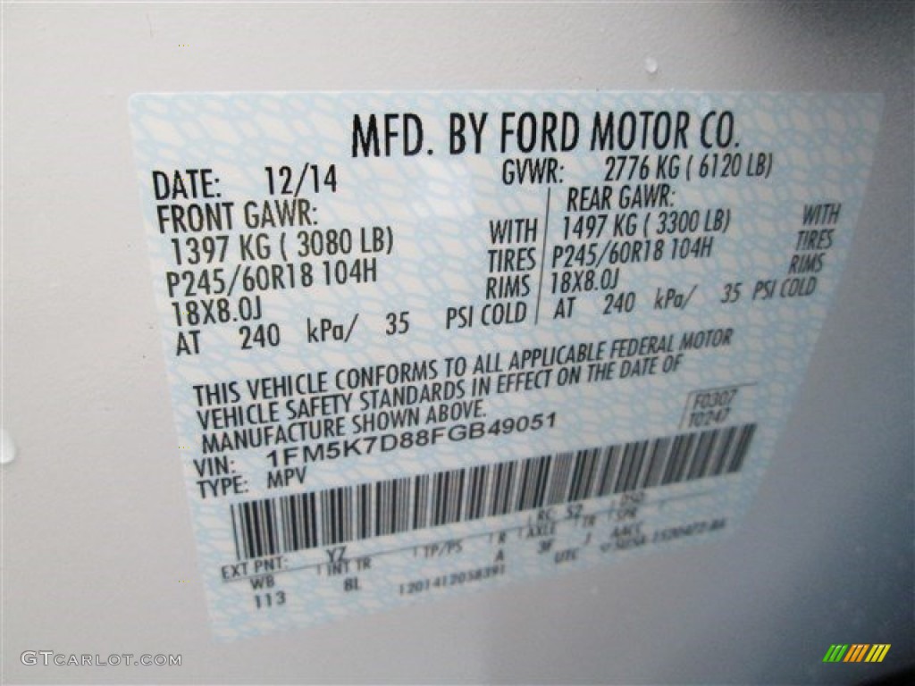 2015 Explorer XLT - Oxford White / Medium Light Stone photo #15