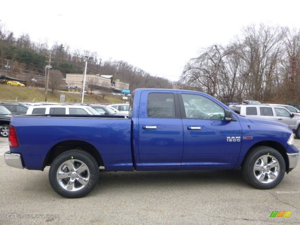 2015 1500 Big Horn Quad Cab 4x4 - Blue Streak Pearl / Black/Diesel Gray photo #8