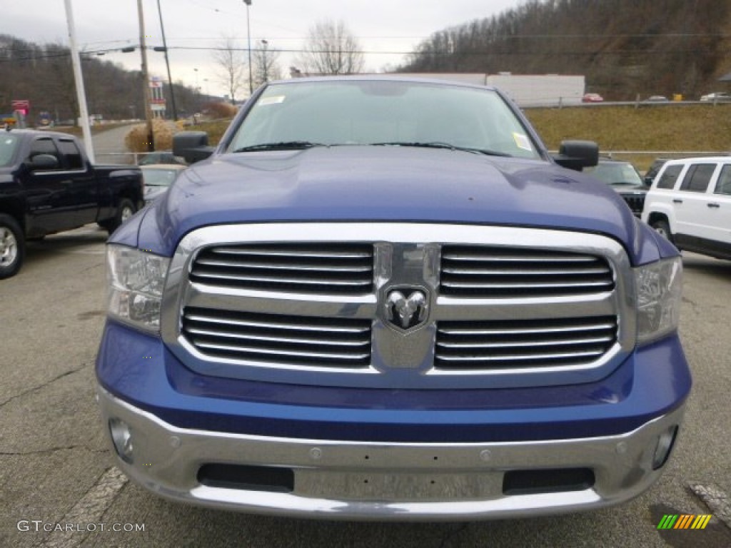 2015 1500 Big Horn Quad Cab 4x4 - Blue Streak Pearl / Black/Diesel Gray photo #10