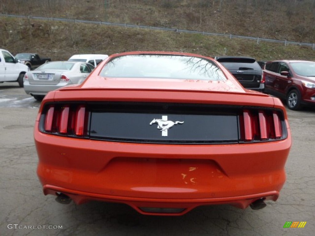 2015 Mustang V6 Coupe - Competition Orange / Ebony photo #3