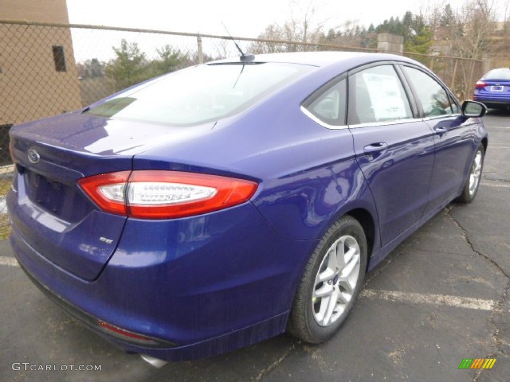 2015 Fusion SE - Deep Impact Blue Metallic / Charcoal Black photo #6