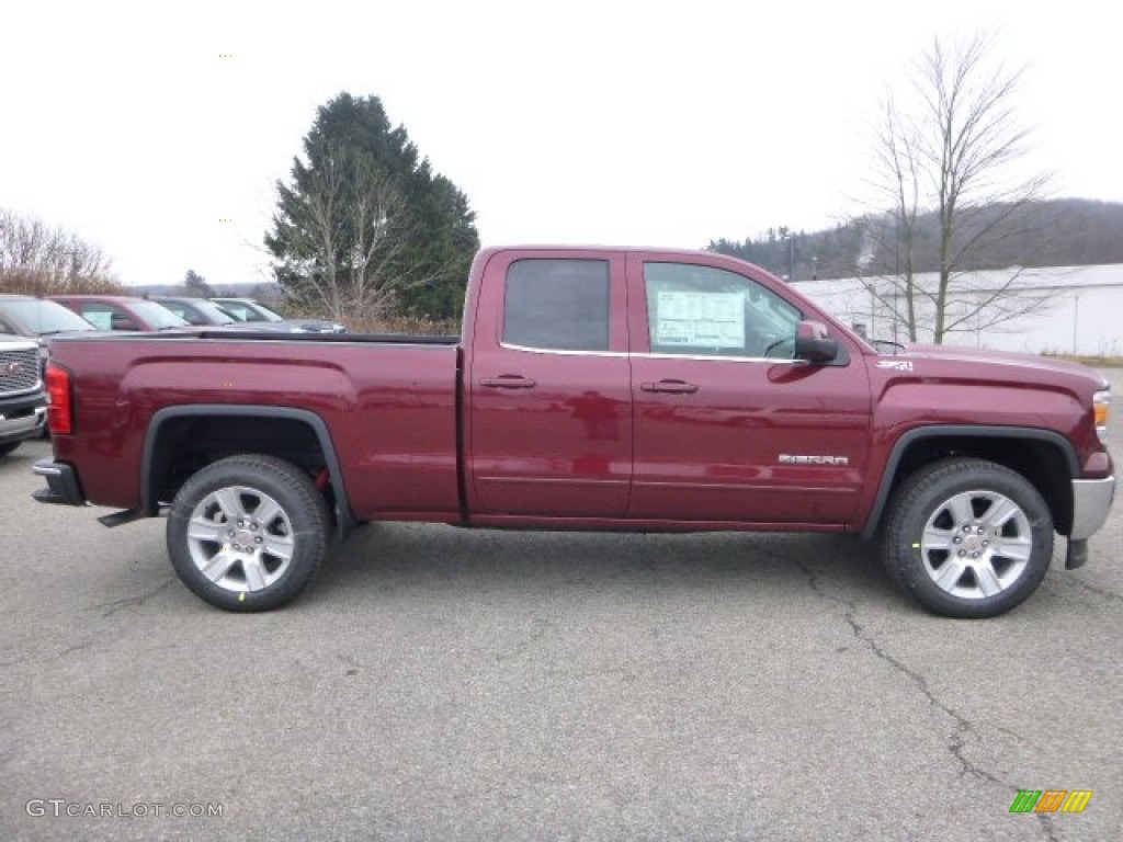 2015 Sierra 1500 SLE Double Cab 4x4 - Sonoma Red Metallic / Jet Black photo #7