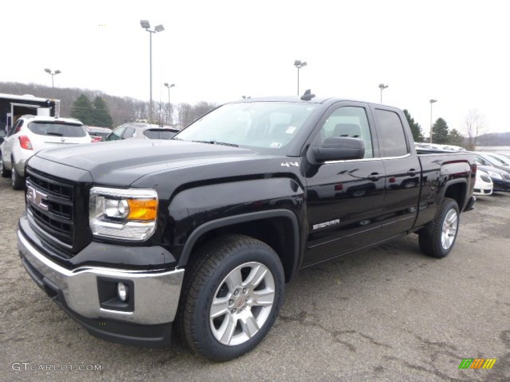 2015 Sierra 1500 SLE Double Cab 4x4 - Onyx Black / Jet Black photo #1