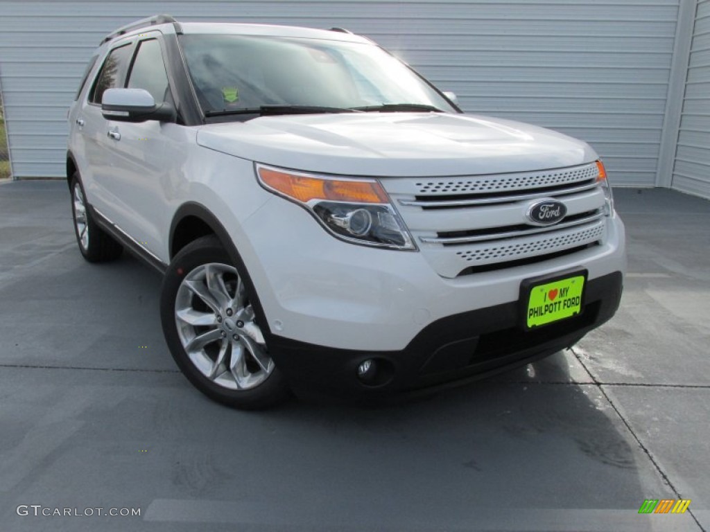 2015 Explorer Limited - White Platinum / Charcoal Black photo #2
