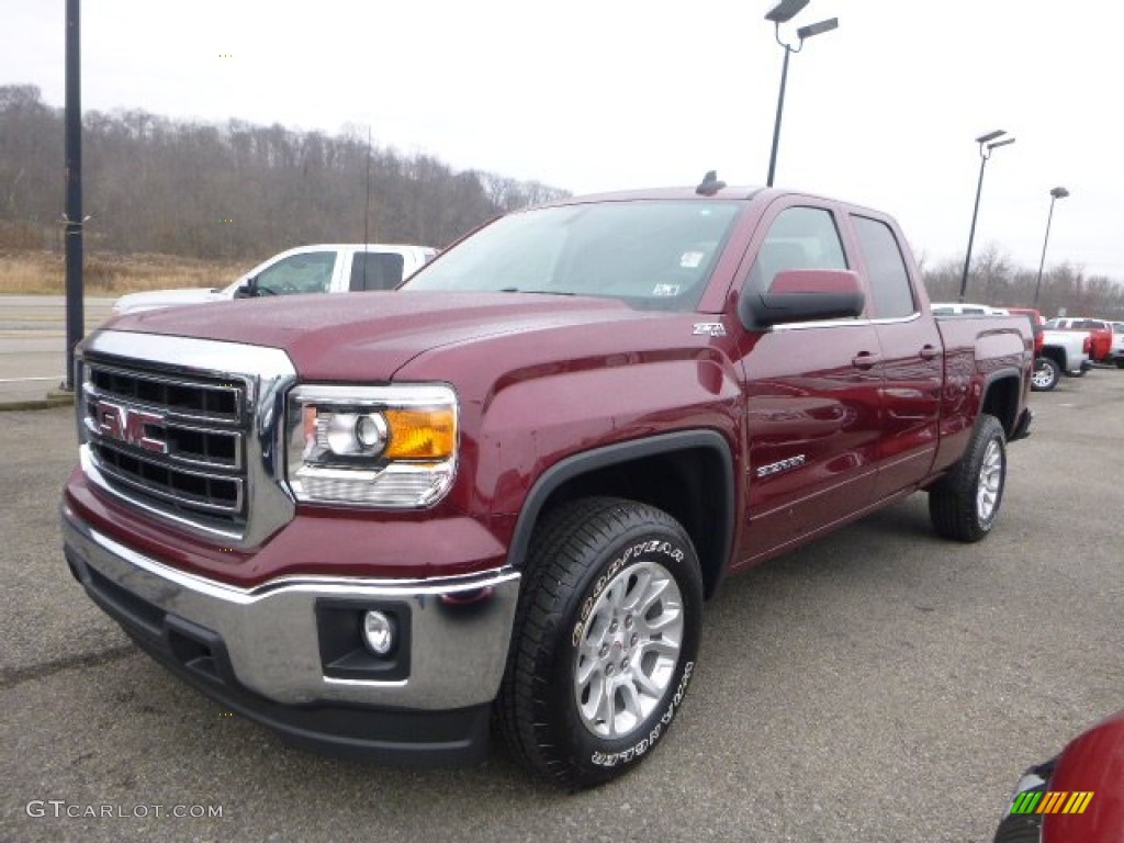 2015 Sierra 1500 SLE Double Cab 4x4 - Sonoma Red Metallic / Jet Black photo #1