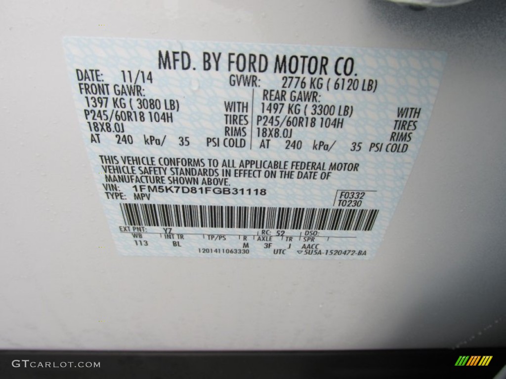 2015 Explorer XLT - Oxford White / Medium Light Stone photo #35