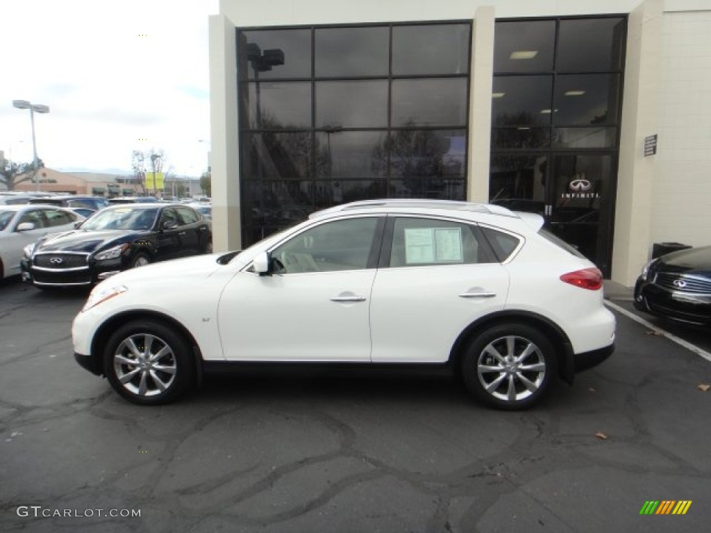 Moonlight White 2014 Infiniti QX50 Journey AWD Exterior Photo #100140295