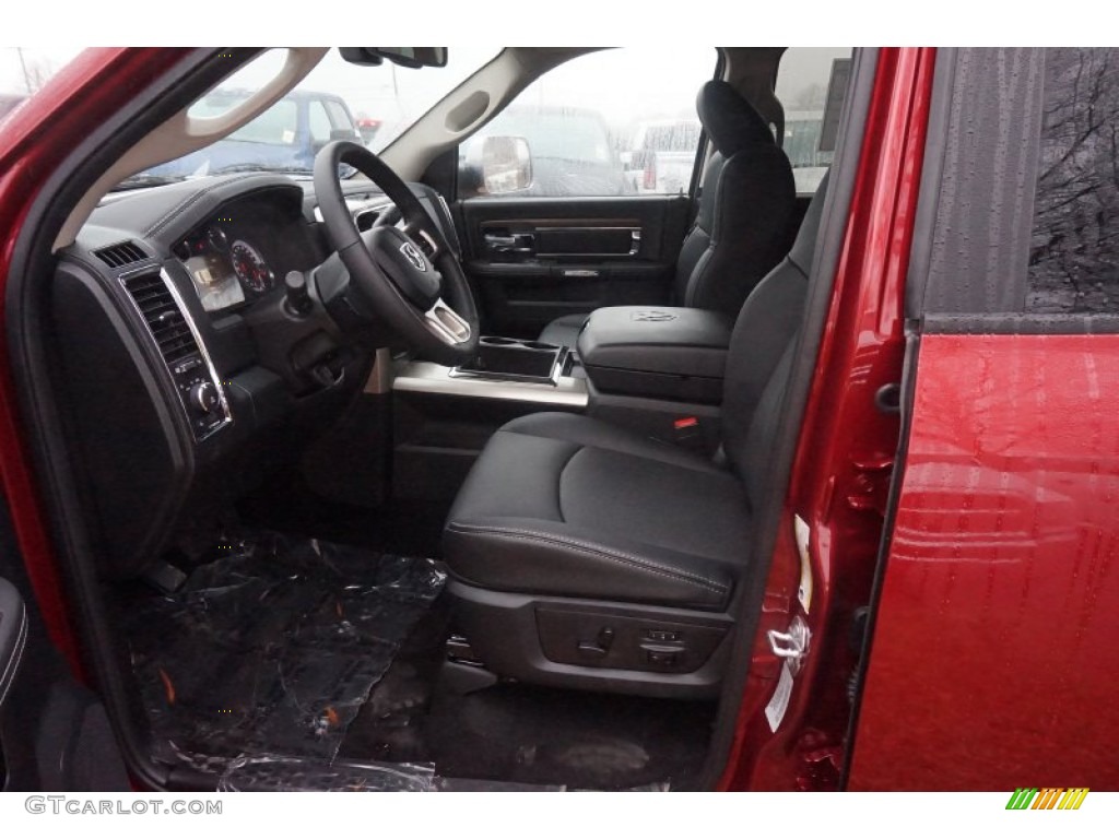 Black Interior 2015 Ram 3500 Laramie Crew Cab 4x4 Dual Rear Wheel Photo #100141684