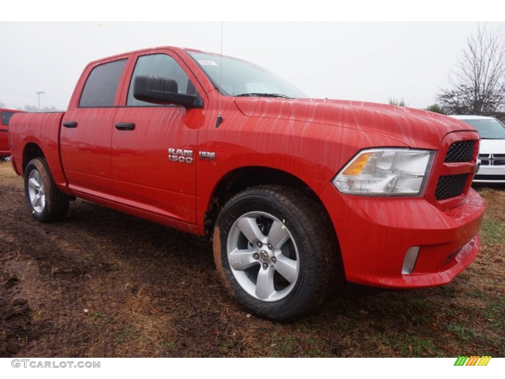 Flame Red 2015 Ram 1500 Express Crew Cab Exterior Photo #100142527