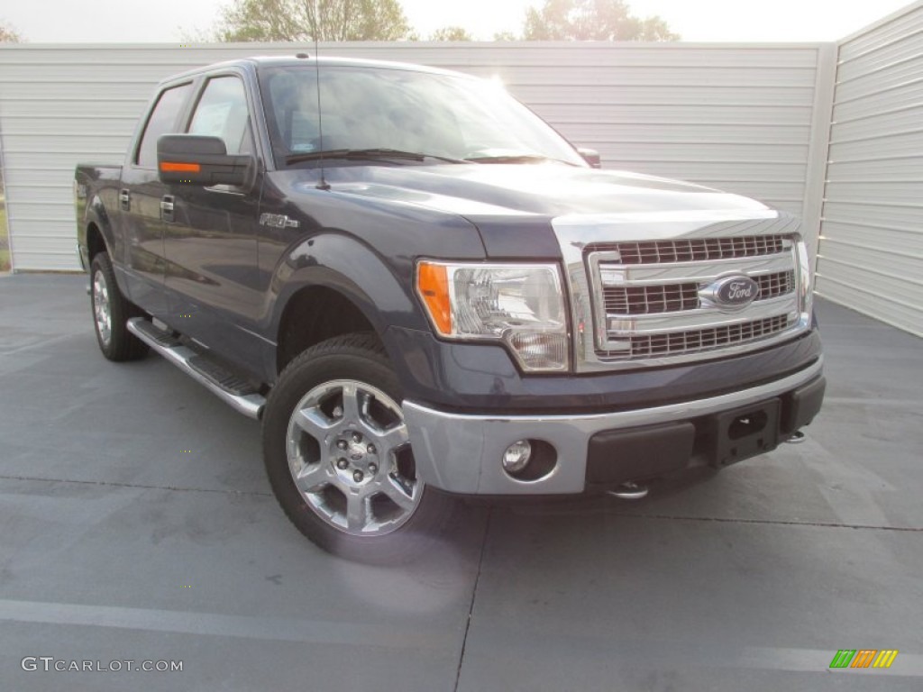 2014 F150 XLT SuperCrew 4x4 - Blue Jeans / Steel Grey photo #1