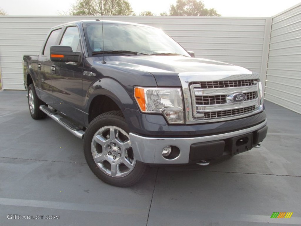 2014 F150 XLT SuperCrew 4x4 - Blue Jeans / Steel Grey photo #2
