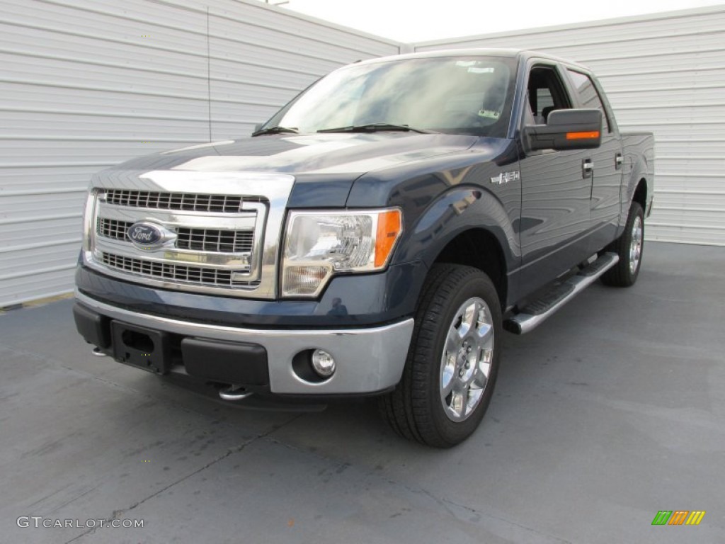 2014 F150 XLT SuperCrew 4x4 - Blue Jeans / Steel Grey photo #7