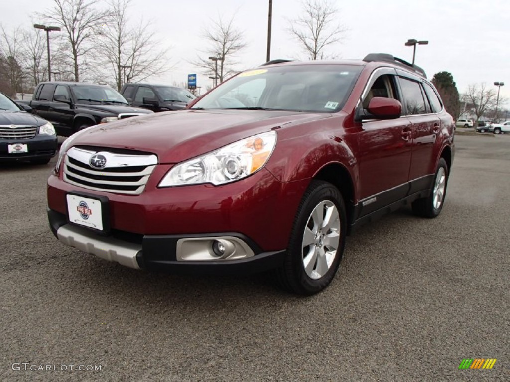 2011 Outback 2.5i Limited Wagon - Ruby Red Pearl / Warm Ivory photo #1