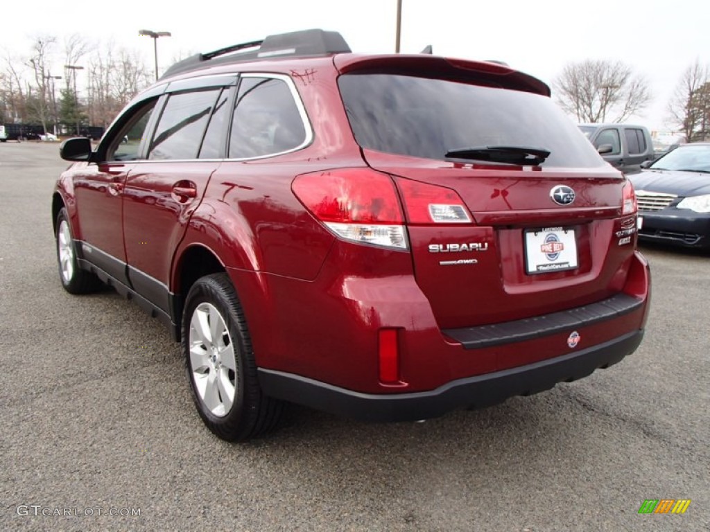 2011 Outback 2.5i Limited Wagon - Ruby Red Pearl / Warm Ivory photo #7