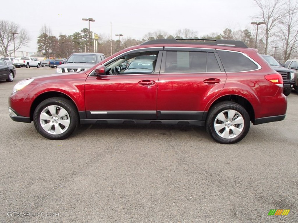 2011 Outback 2.5i Limited Wagon - Ruby Red Pearl / Warm Ivory photo #8