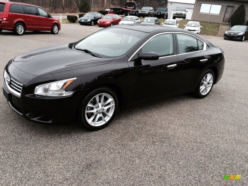 2013 Maxima 3.5 S - Crimson Black / Charcoal photo #2