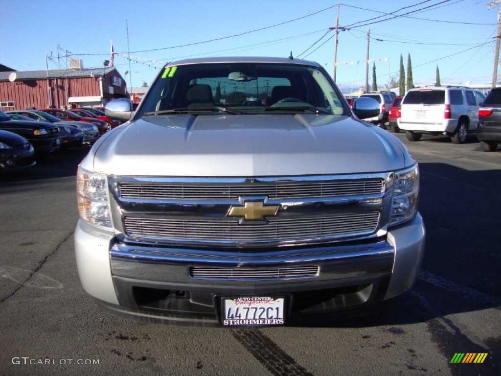 2011 Silverado 1500 LS Crew Cab - Sheer Silver Metallic / Dark Titanium photo #2