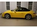 2007 Speed Yellow Porsche 911 Carrera Cabriolet  photo #3