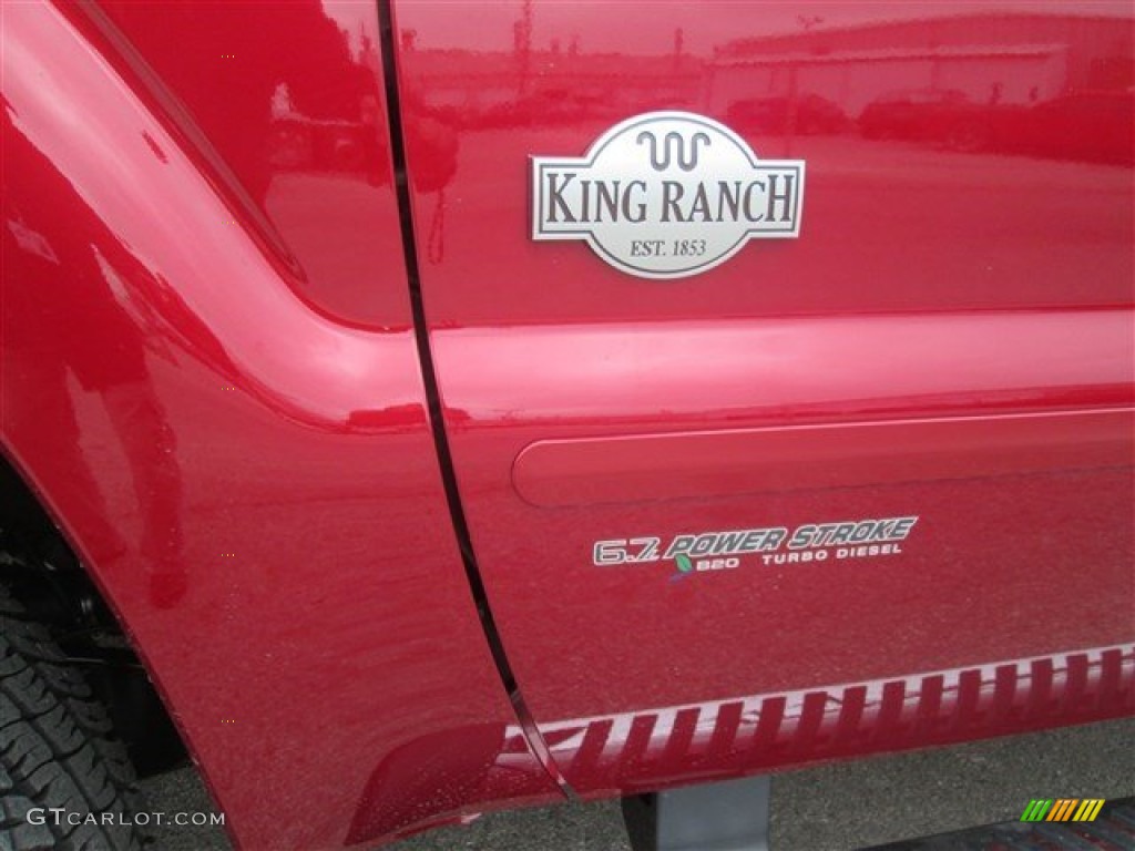 2015 F250 Super Duty King Ranch Crew Cab 4x4 - Ruby Red / King Ranch Mesa Antique Affect/Black photo #4