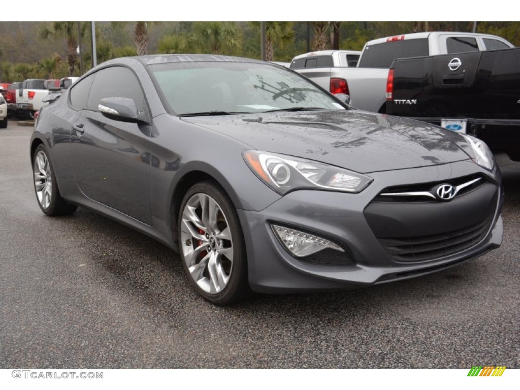 2013 Genesis Coupe 3.8 Track - Empire State Gray / Black Leather photo #1