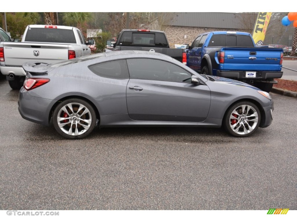 2013 Genesis Coupe 3.8 Track - Empire State Gray / Black Leather photo #2