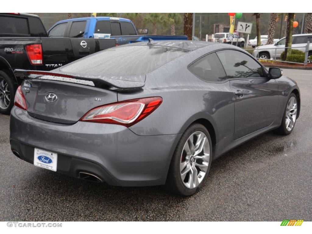 2013 Genesis Coupe 3.8 Track - Empire State Gray / Black Leather photo #3