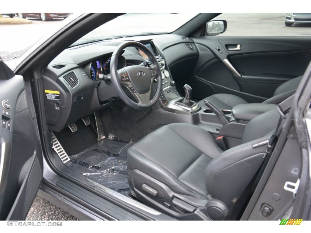 Black Leather Interior 2013 Hyundai Genesis Coupe 3.8 Track Photo #100159131