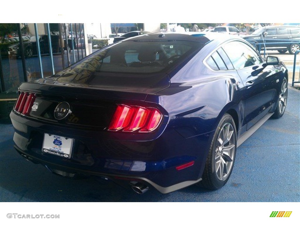 2015 Mustang 50th Anniversary GT Coupe - 50th Anniversary Kona Blue Metallic / 50th Anniversary Cashmere photo #8