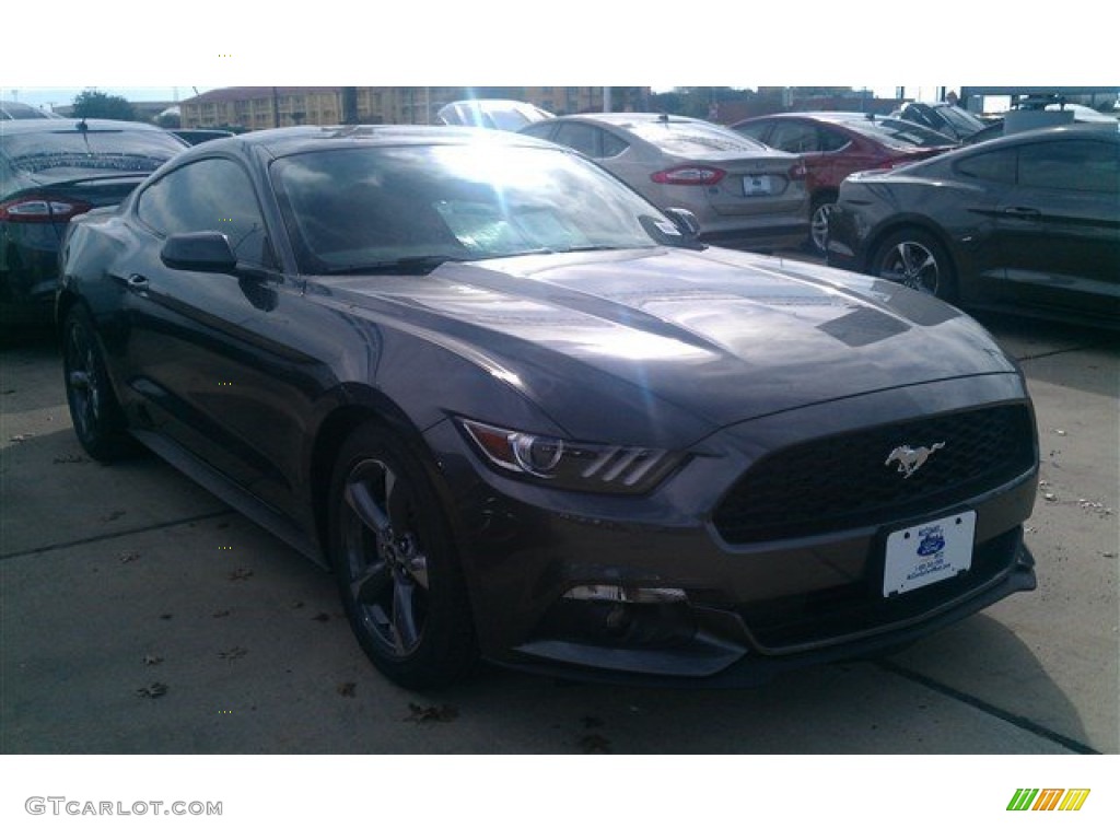 2015 Mustang V6 Coupe - Magnetic Metallic / Ebony photo #1