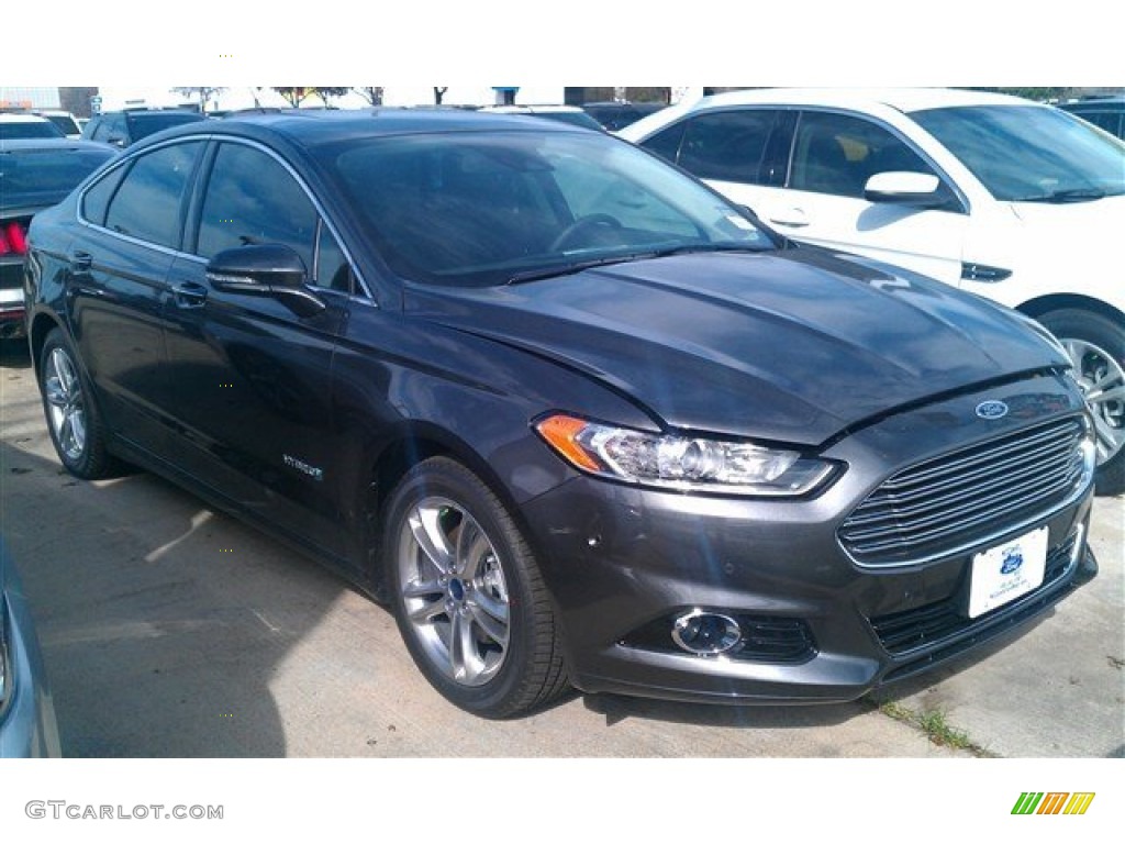 2015 Fusion Hybrid Titanium - Magnetic Metallic / Charcoal Black photo #1