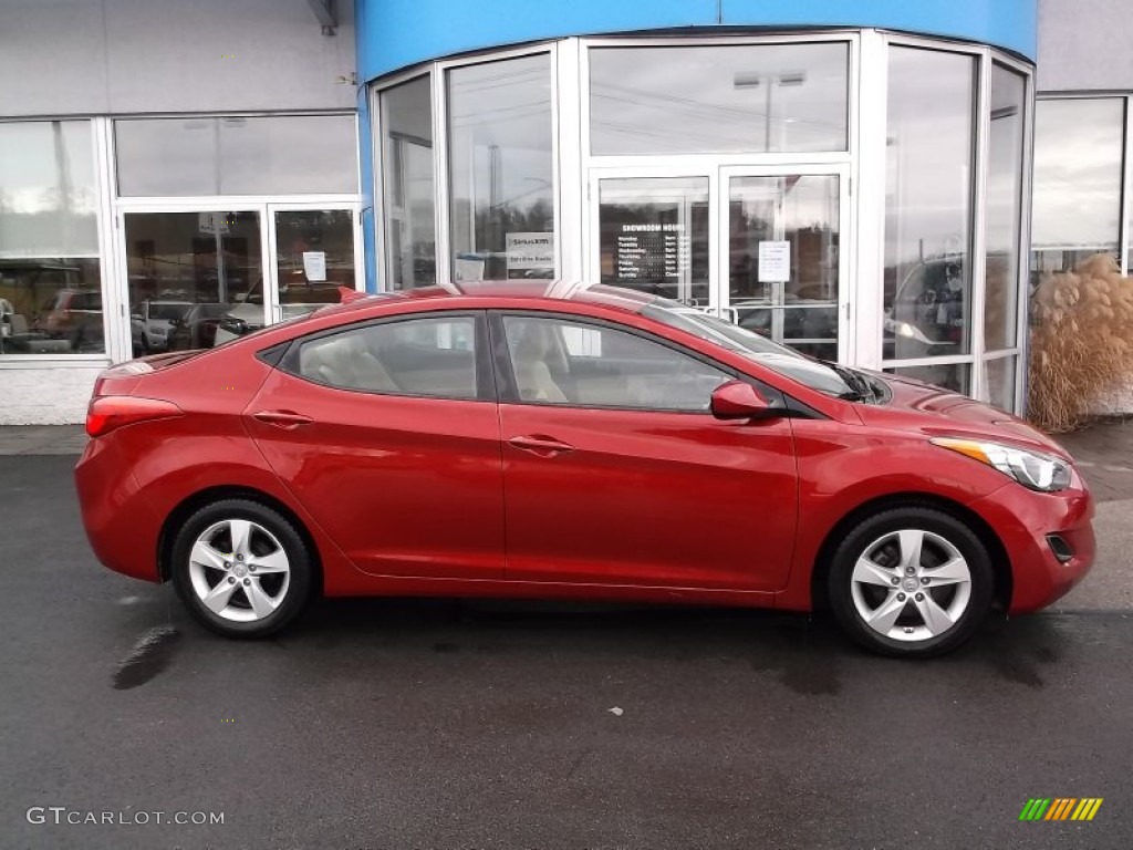 Red Allure 2011 Hyundai Elantra GLS Exterior Photo #100161213