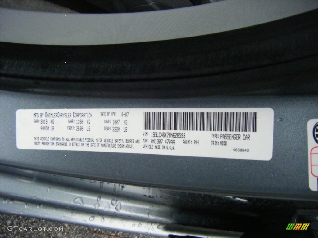 2008 Avenger SE - Silver Steel Metallic / Dark Slate Gray/Light Slate Gray photo #23