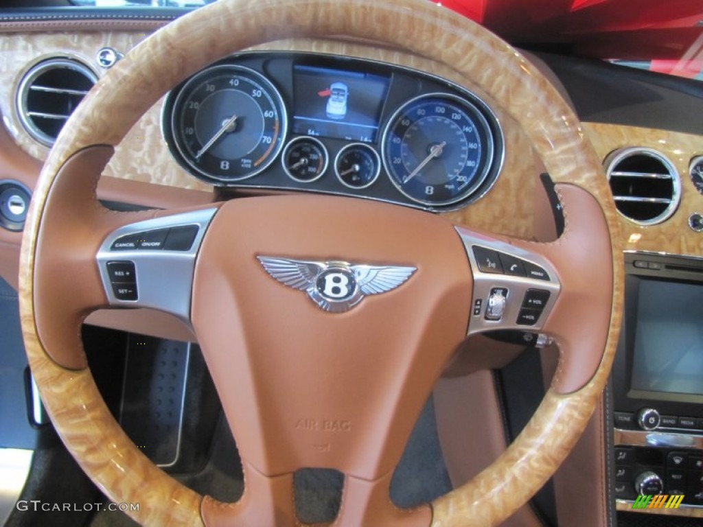 2014 Bentley Continental GTC V8 S Saddle Steering Wheel Photo #100161996