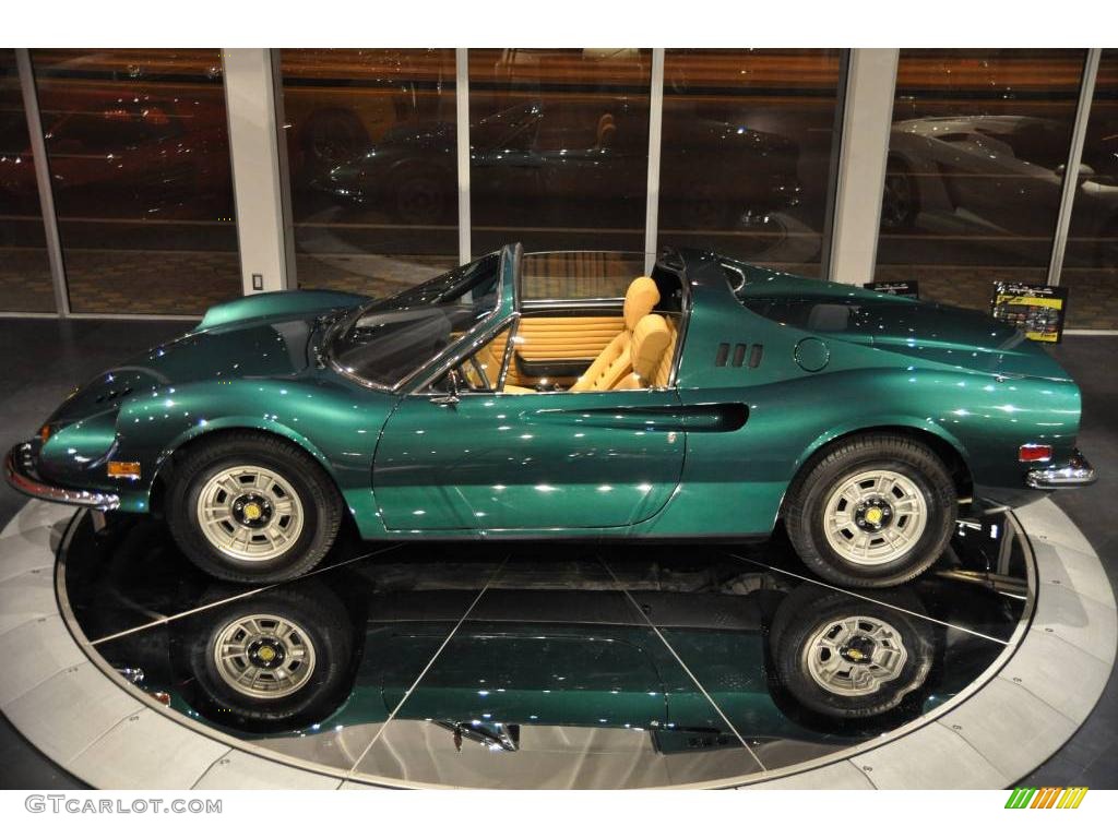 1974 Dino 246 GTS - Medium Green Metallic / Tan/Black photo #11