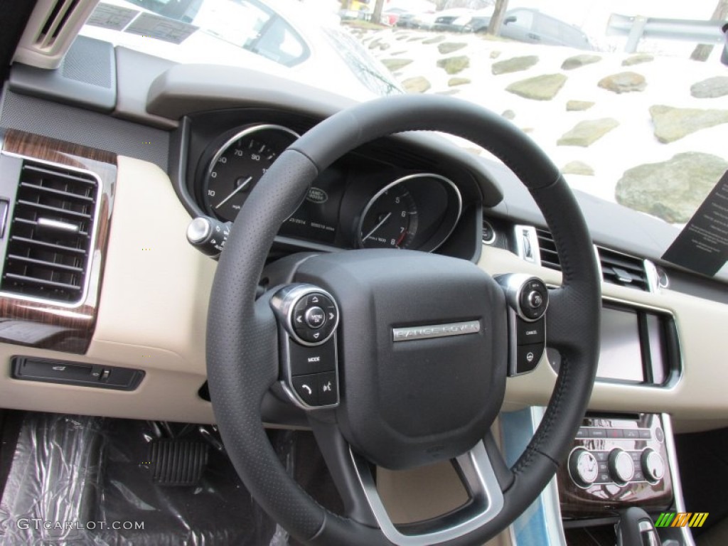 2015 Land Rover Range Rover Sport HSE Espresso/Ivory Steering Wheel Photo #100163719